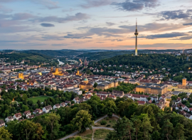 Jobcenter Stuttgart - Vogelperspektive der Stadt